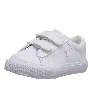 Polo Ralph Lauren Kids Easten EZ (Toddler) White Tumbled/Light Pink Pony Player